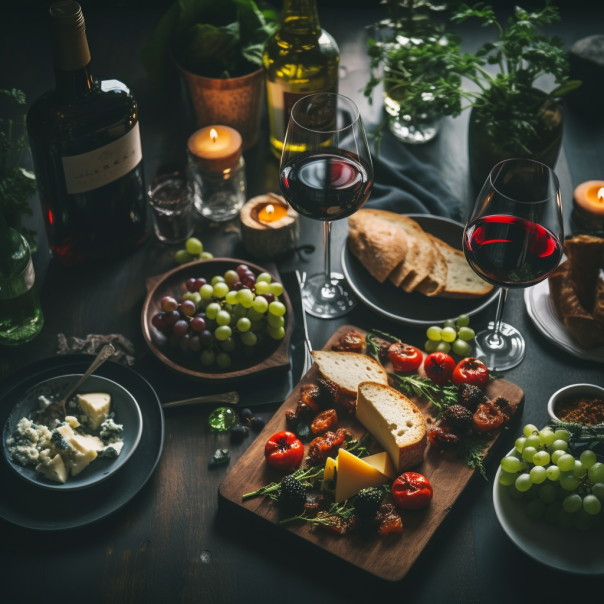 Delicious Healthy Dinner Top View