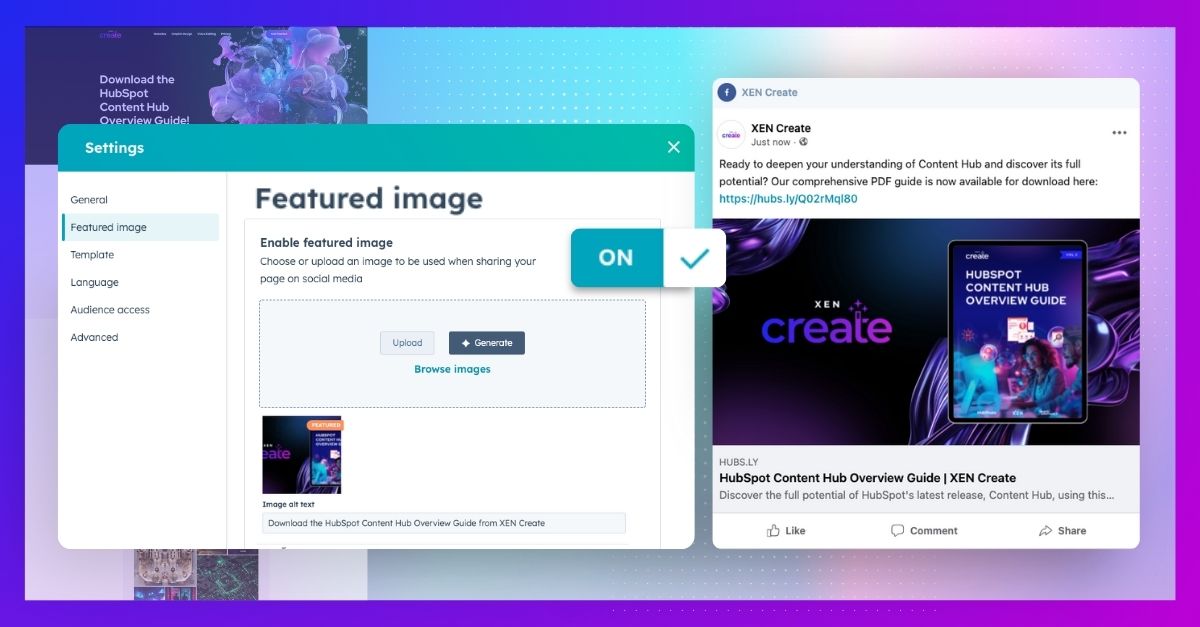 Set your featured images in HubSpot for your website pages, landing pages, and blog posts