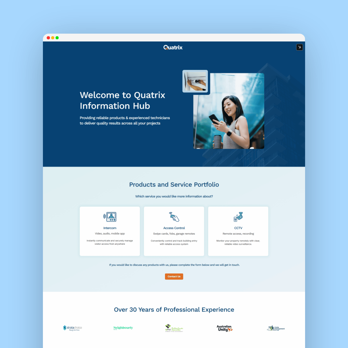 Quatrix Landing Page