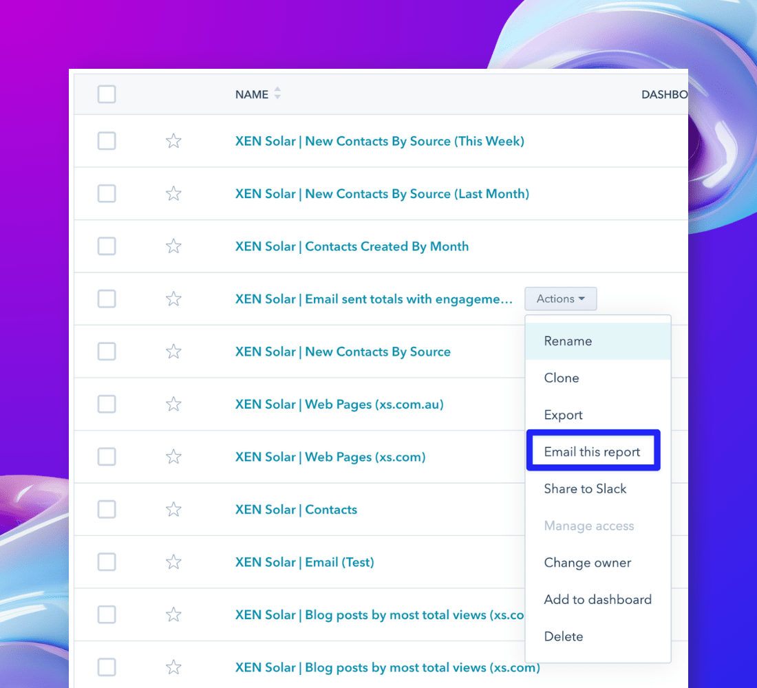 HubSpot Reports