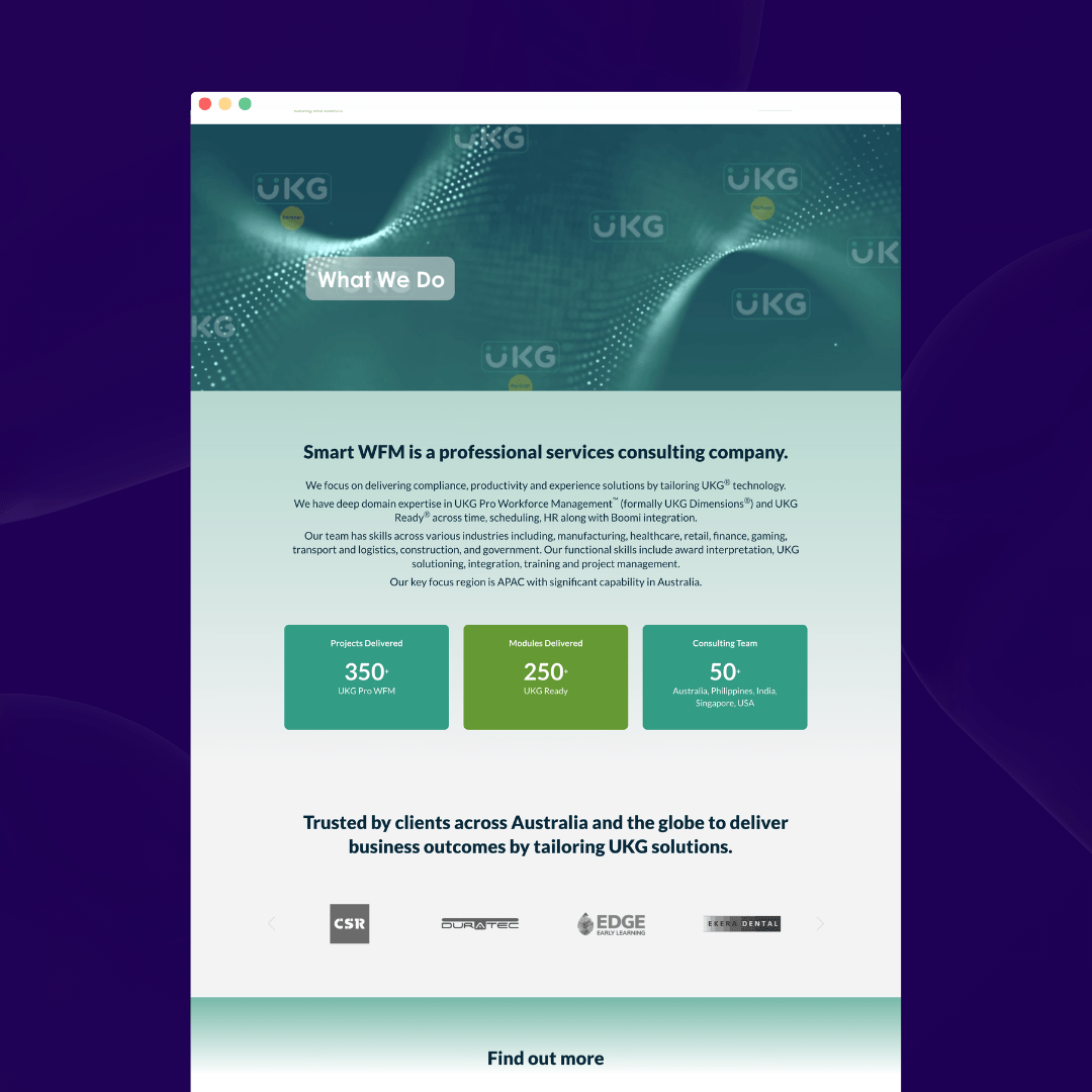 Old Smart WFM What We Do Page